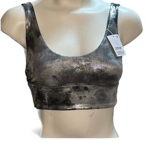 Lululemon Athletica Metallic Silver Sports Bra